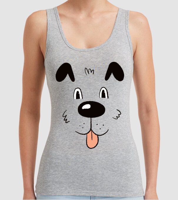 Cap Câine drăguț model gri pe tricou