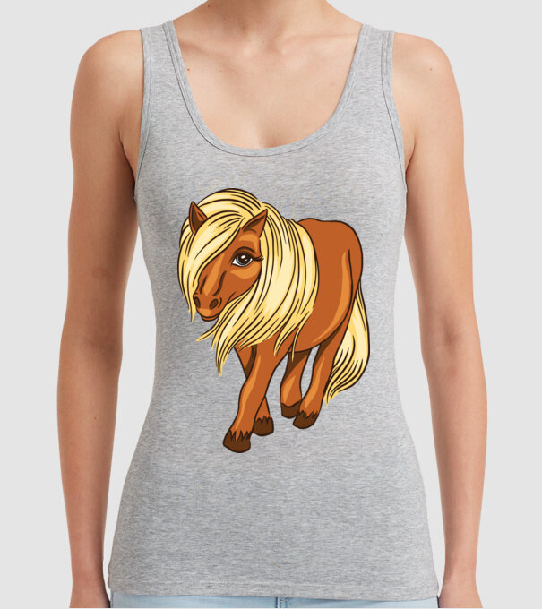 Ponei drăguț model gri pe tricou