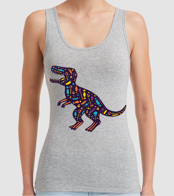 Dino bomboane model gri pe tricou