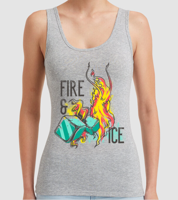 Fire and Ice model gri pe tricou