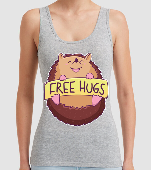Free Hugs Arici model gri pe tricou