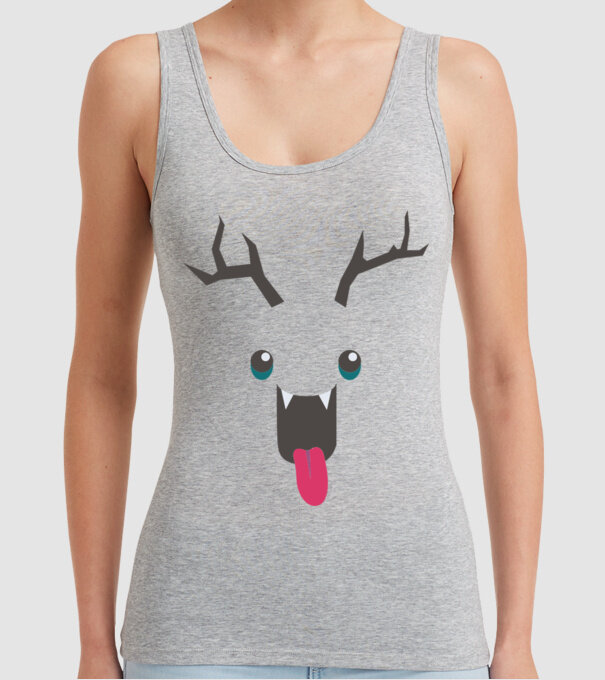 Funny Deer model gri pe tricou