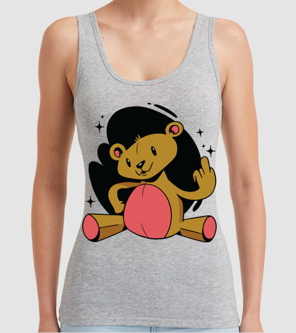 Ursuleț Teddy hain model gri pe tricou