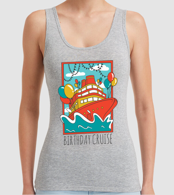 Croazieră model gri pe tricou
