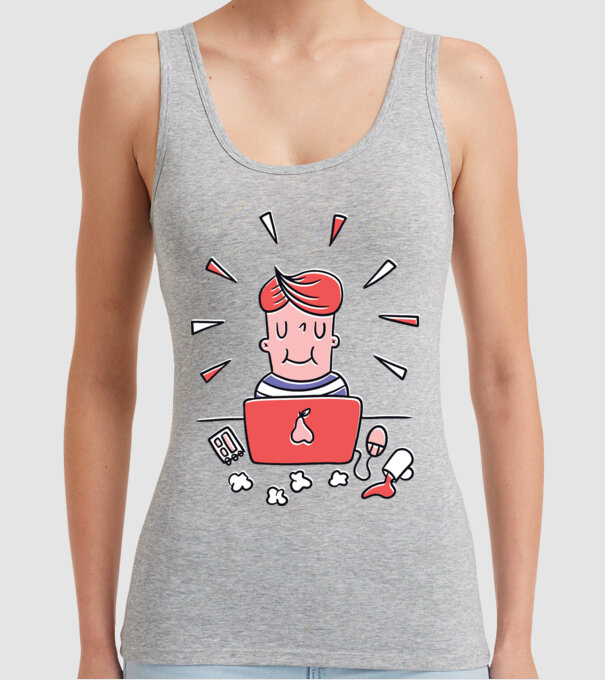 Imagine Home Office model gri pe tricou