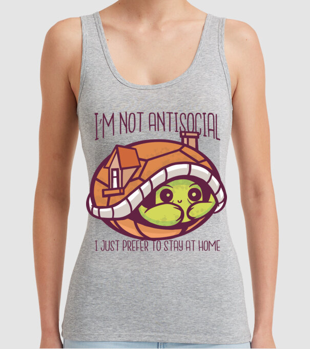 'I''m not antisocial, I just prefer to stay at home' model gri pe tricou