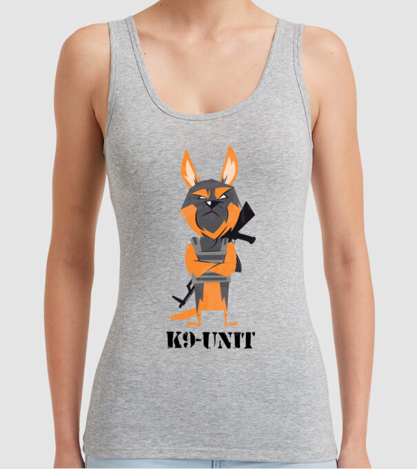 Unitatea K9 - Câine polițist model gri pe tricou