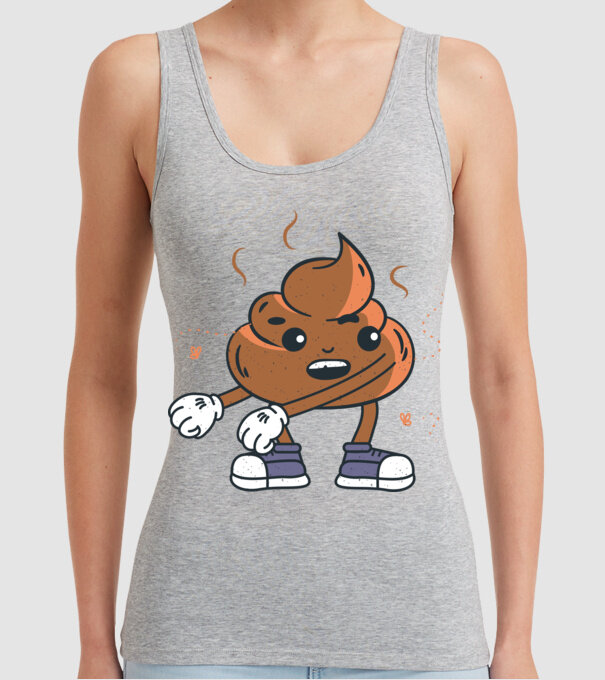 Căcat DAB model gri pe tricou