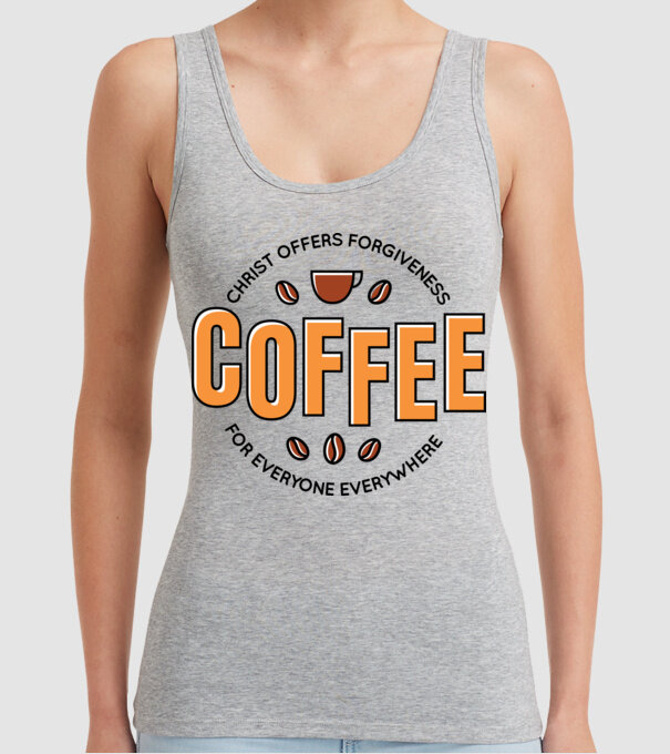 Cafea Iertare model gri pe tricou