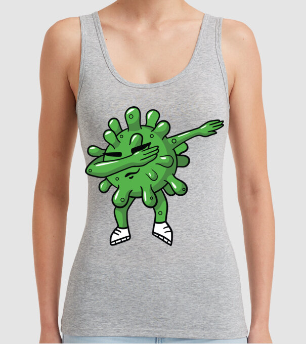Coronavirus DAB dans model gri pe tricou