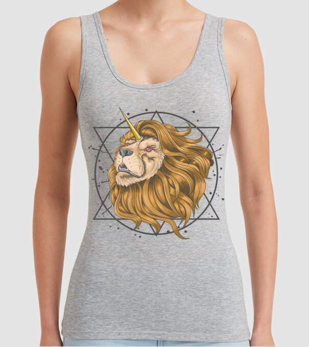 lion unicorn model gri pe tricou