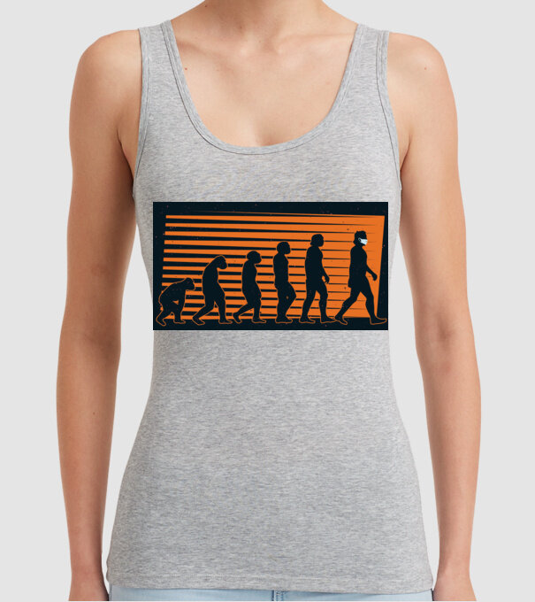 Evoluție Mască model gri pe tricou