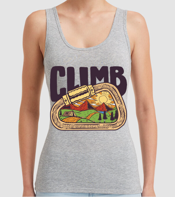 Carabină Alpinist model gri pe tricou