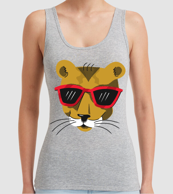 Leu cool model gri pe tricou