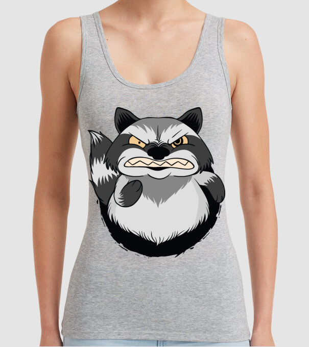 Raton furios model gri pe tricou