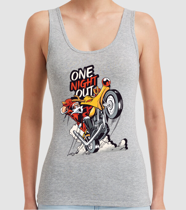 Moș Crăciun pe motocicletă în zi liberă model gri pe tricou