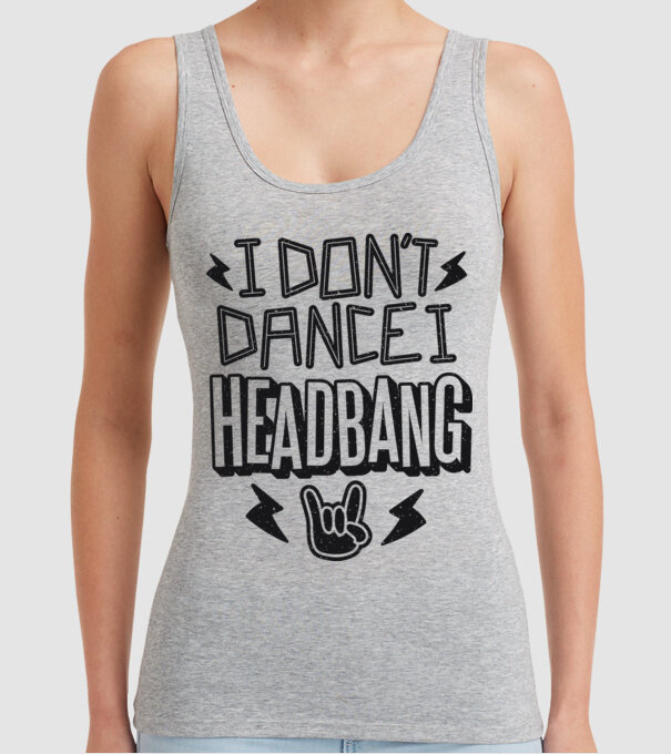 Nu dansez, fac Headbang model gri pe tricou