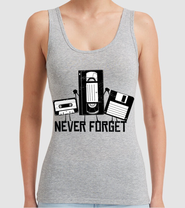 Never Forget model gri pe tricou