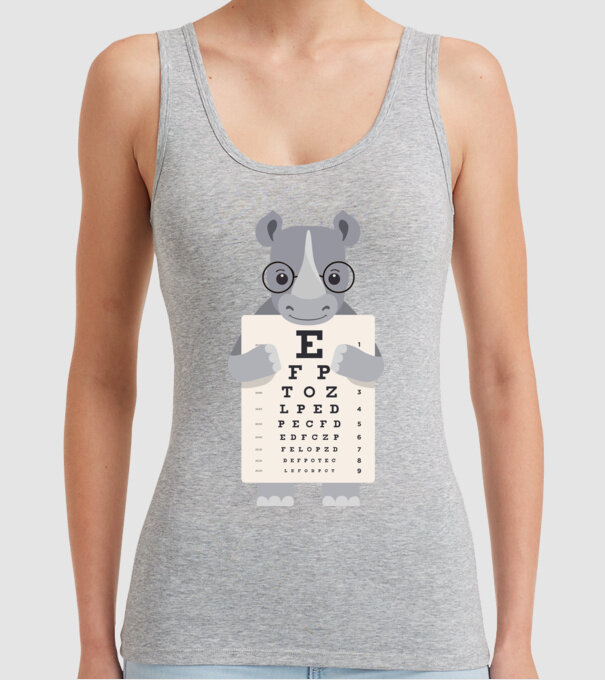 Examen oftalmologie rinocer model gri pe tricou