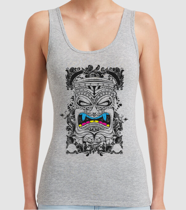 Stâlp totem antic model gri pe tricou