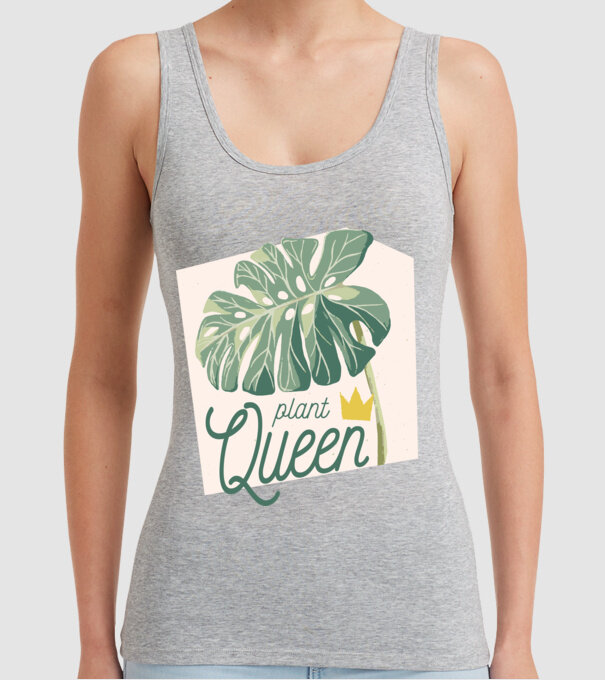 Plant Queen model gri pe tricou