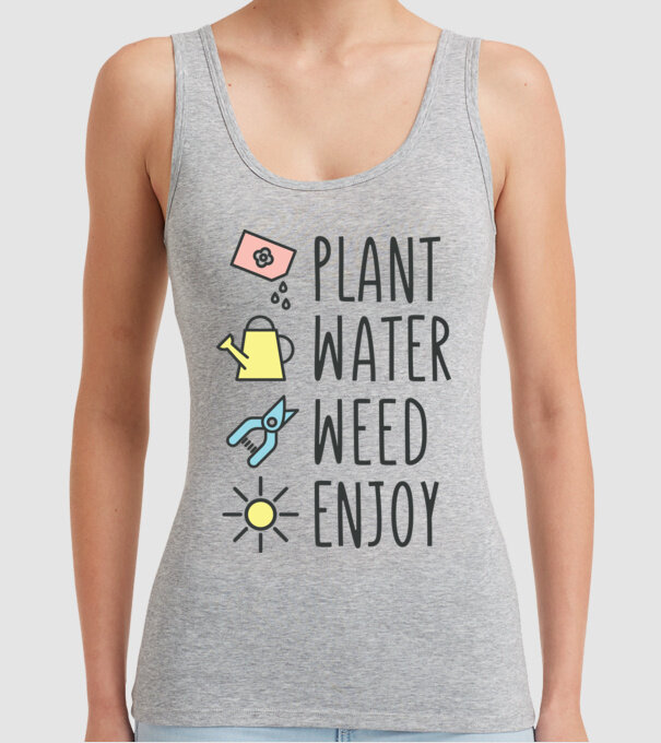 Plant Water Weed Enjoy model gri pe tricou