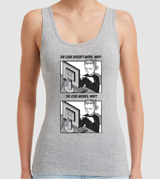 Programator Meme model gri pe tricou