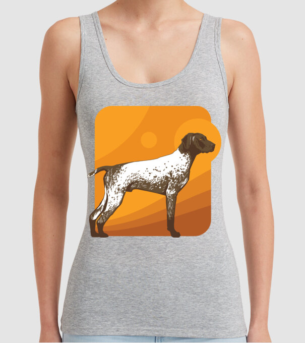 Pointer cu părul scurt model gri pe tricou