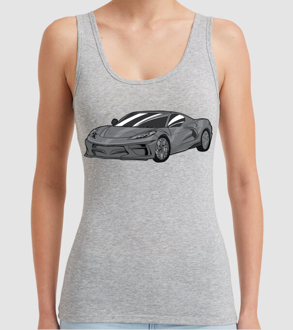 Mașină sport model gri pe tricou