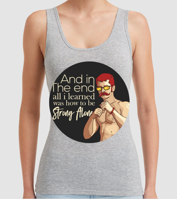 Strong alone model gri pe tricou