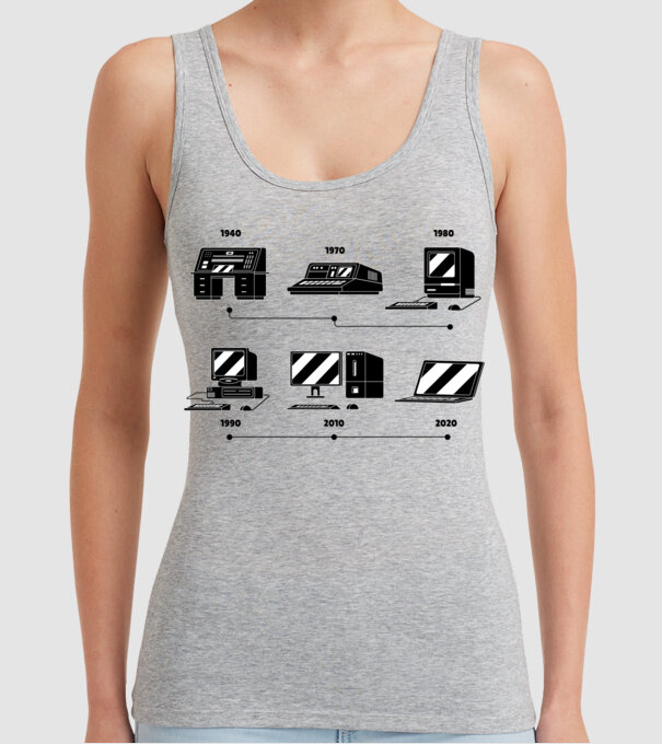 Evoluție Computer model gri pe tricou