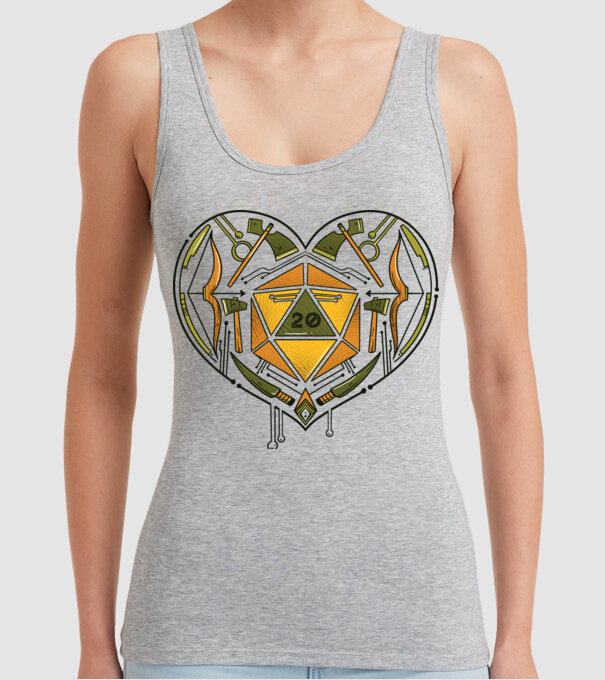 Joc de rol Dragoste model gri pe tricou