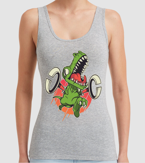 Dinozaur T-rex model gri pe tricou