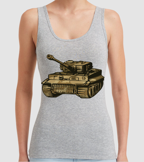 Tanc Mașină de luptă model gri pe tricou