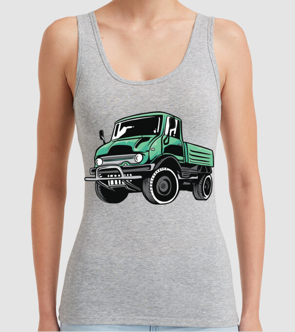 Camion model gri pe tricou