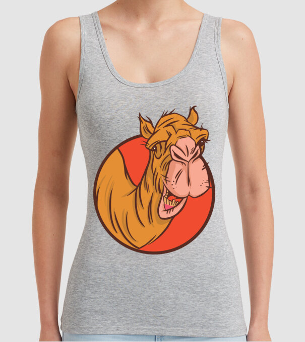 Cămilă model gri pe tricou