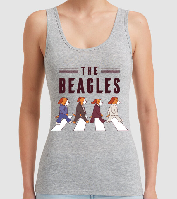 The Beagles model gri pe tricou