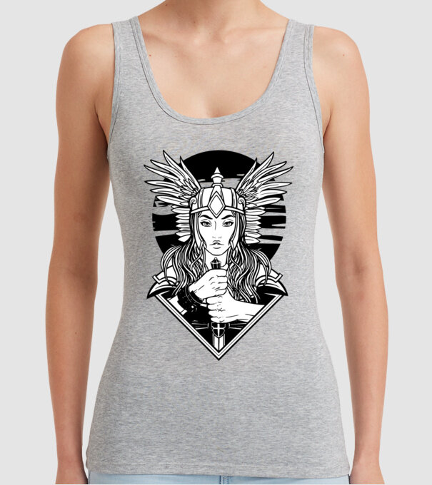 Zeița Valkyrie model gri pe tricou