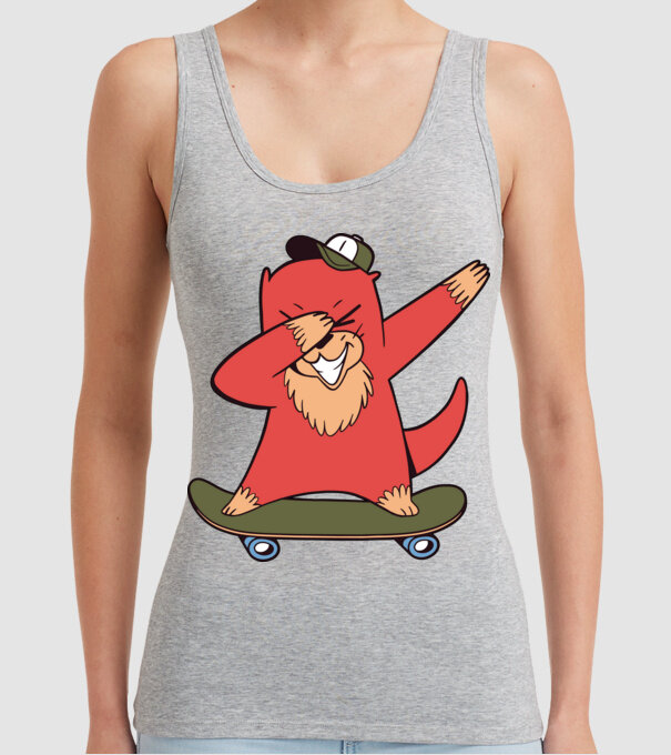 Vidră DAB model gri pe tricou