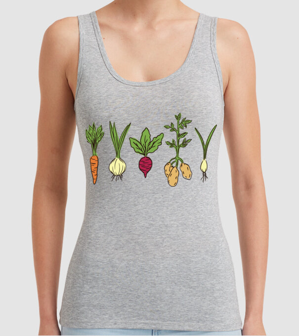 Legume model gri pe tricou
