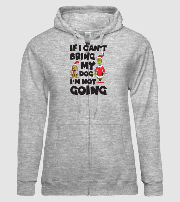 If i can't bring my dog I'm not going model gri pe tricou