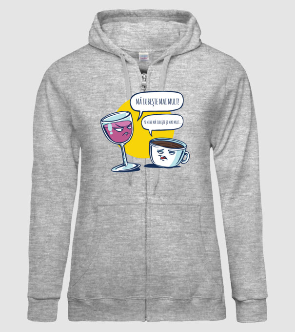 mă iubește mai mult! - pe mine mă iubește și mai mult... model gri pe tricou