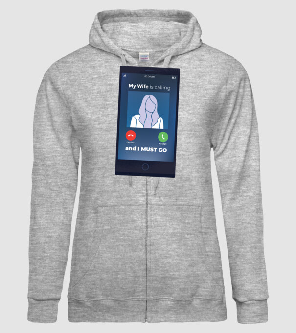 Soția mea mă sună, trebuie să plec model gri pe tricou