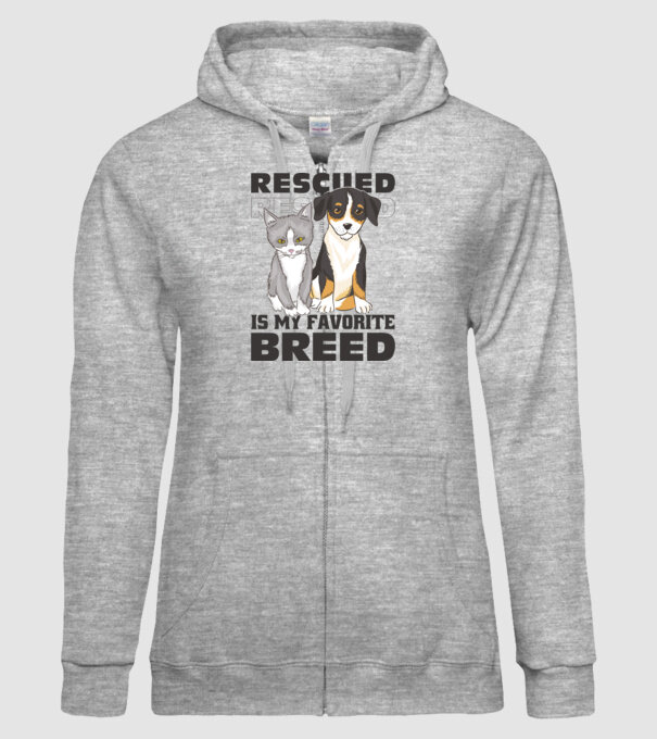 Rasa mea preferată este cea adoptată model gri pe tricou