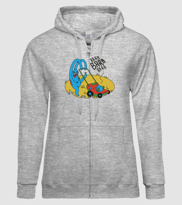 Alien cu Mașină de tuns iarba model gri pe tricou
