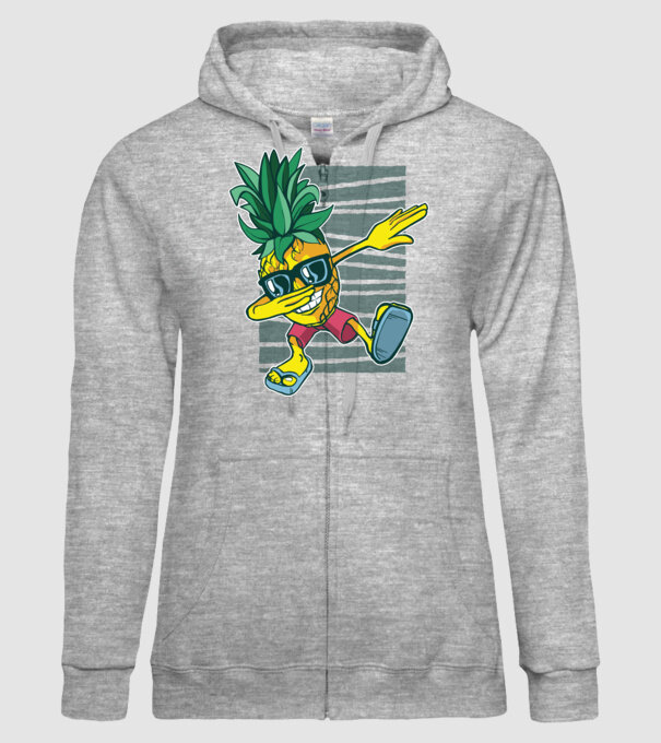 Ananas DAB dans model gri pe tricou