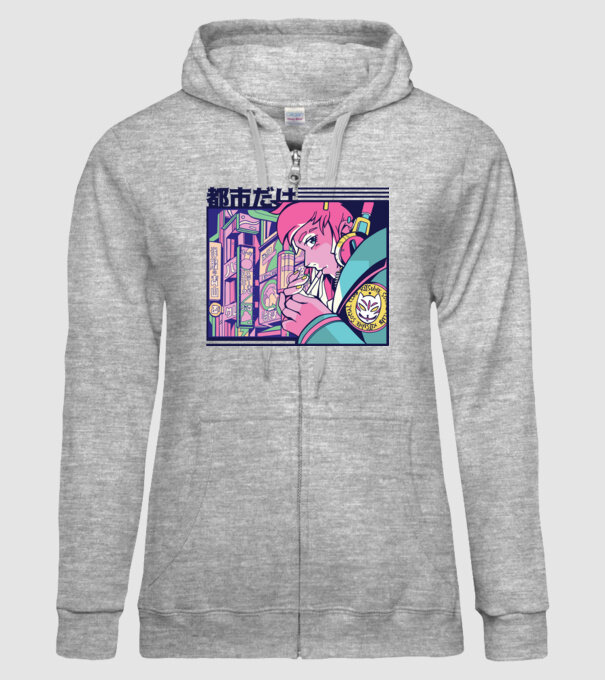 Anime Țigaretă model gri pe tricou
