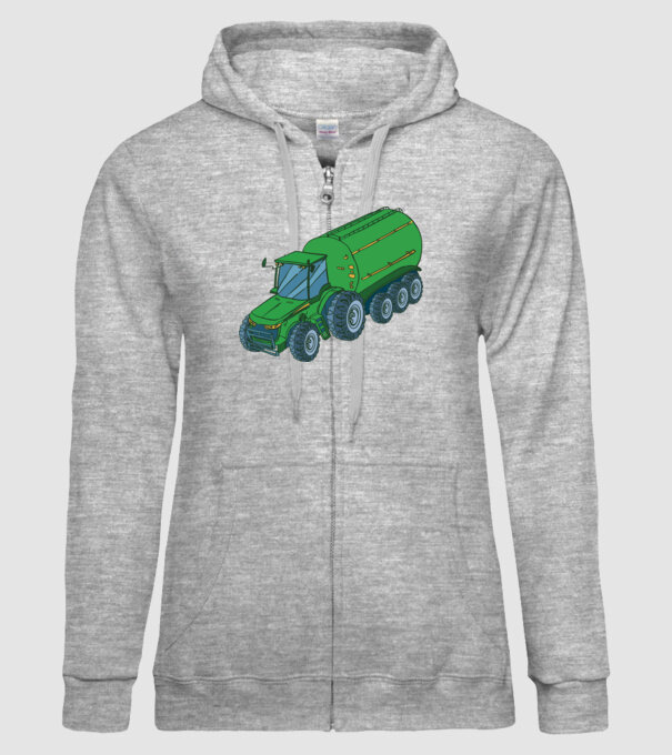 Tractor de recoltare model gri pe tricou