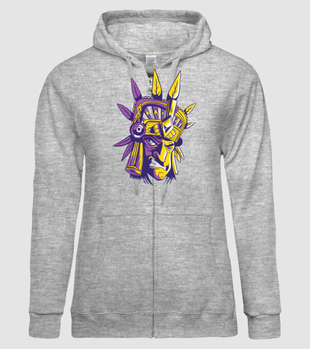 Războinic Aztec model gri pe tricou