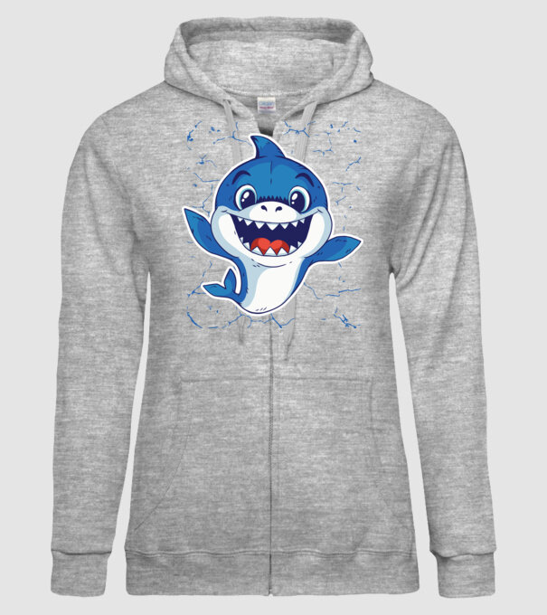 Baby Shark tricou drăguț cu rechin model gri pe tricou